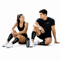 KRYO athletes wearing cold compression sleeves for knee, calf and leg recovery